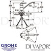 Grohe Eurosmart Cosmopolitan Single-Lever Sink Mixer Dimensions